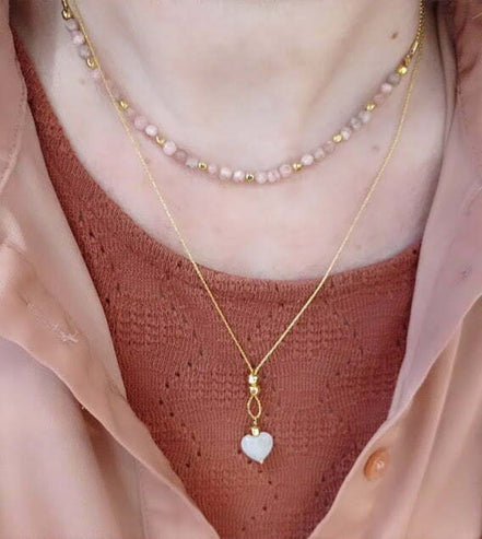 colliers rose en laiton doré à l'or 24 carats