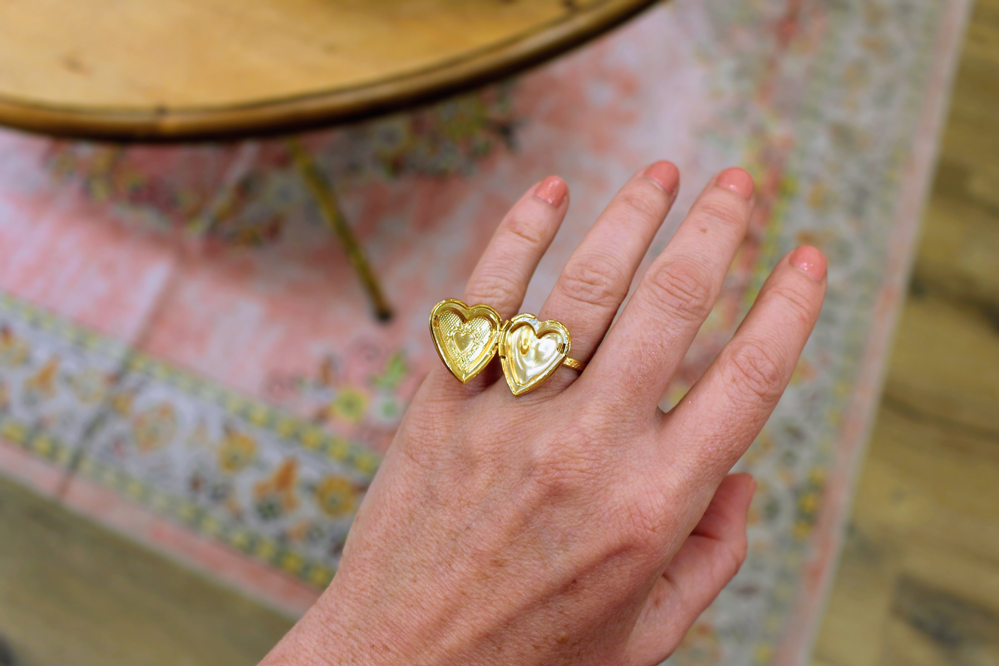 Bague médaillon Coeur