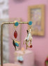 Idée cadeau Boucles d'oreilles asymétriques féminine