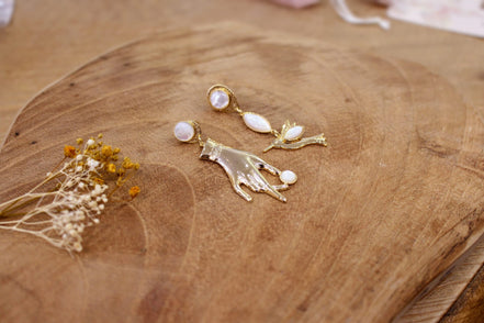 Idée cadeau bijou femme Boucles d'oreilles asymétriques féminine