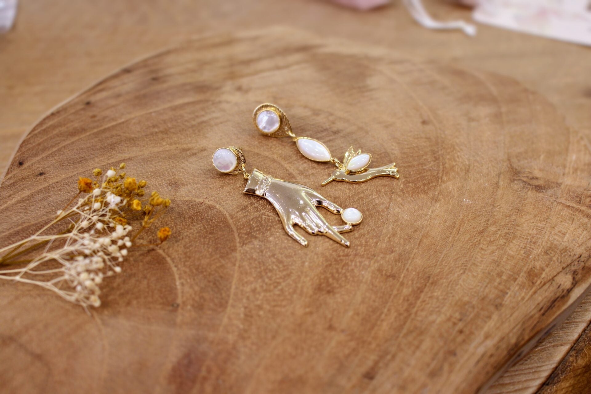 Idée cadeau bijou femme Boucles d'oreilles asymétriques féminine