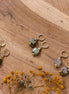 Idée cadeau bijou femme Boucles d'oreilles dorées pendentes chrysoprase