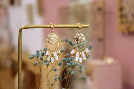Boucles d'oreilles SUNSET nacre