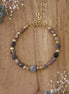 bijou femme Bracelet doré pierre de lune pêche