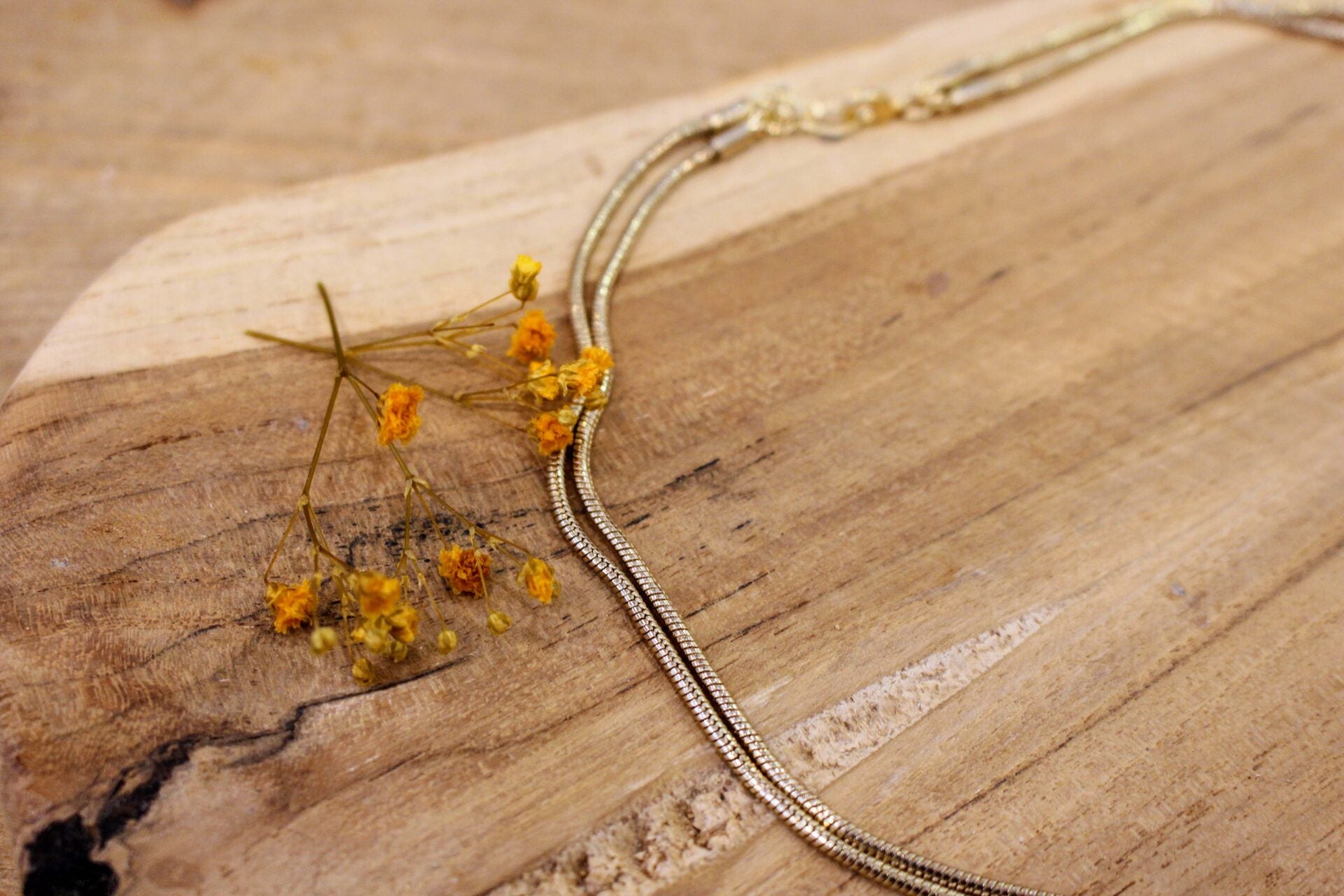 chaine serpent collier double rang femme