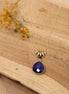 Idée cadeau bijou femme Collier doré sillimanite bleue avec chaine fine