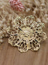broche fleur doré à l'or 24 carat