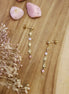boucles d'oreilles printemps doré et opale rose