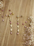 boucles d'oreilles printemps en laiton doré et perles de rhodocrosite