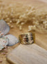 bague auteur, en forme de plume, réglable et ajustable