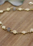 bracelet printemps en laiton doré et perles de labradorite