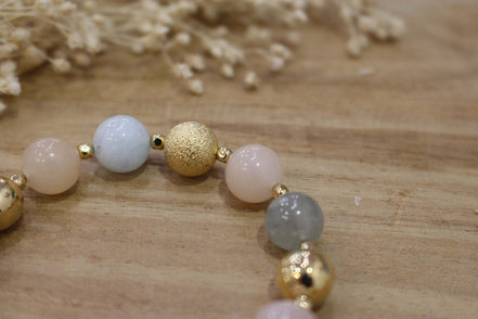 Bracelet NAMASTE béryl et morganite