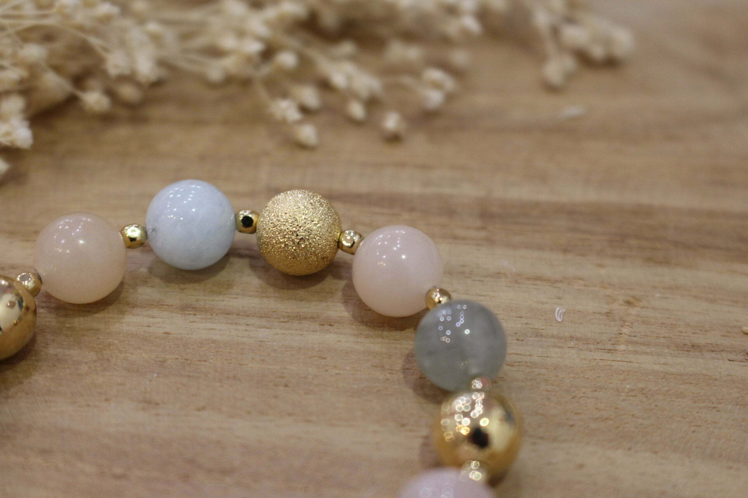 Bracelet NAMASTE béryl et morganite
