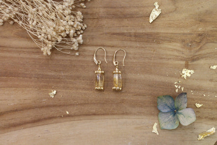 Boucles d'oreilles MAGIC citrine