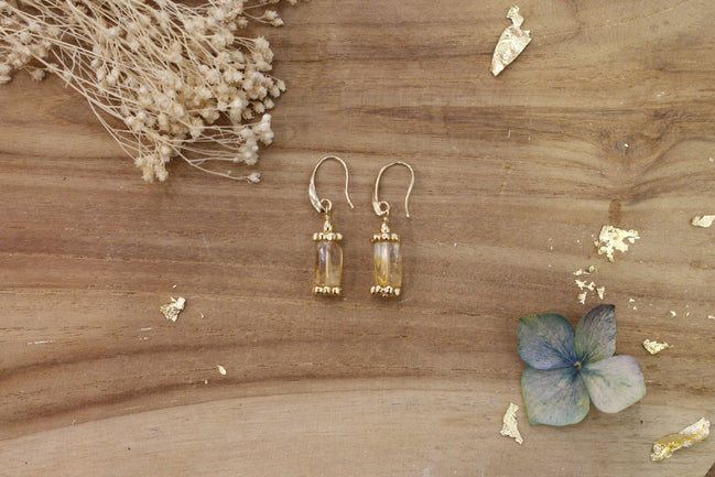 Boucles d'oreilles MAGIC citrine
