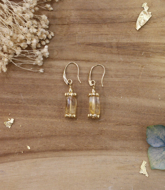 Boucles d'oreilles MAGIC citrine