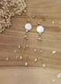 boucles d'oreilles de mariée doré et perle d'eau douce