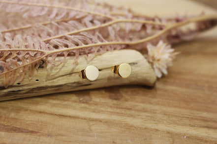puces d'oreilles en laiton doré, pour femme