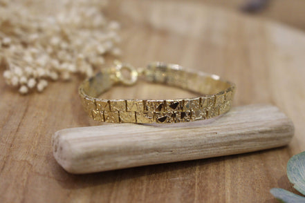 bracelet en laiton doré pour femme