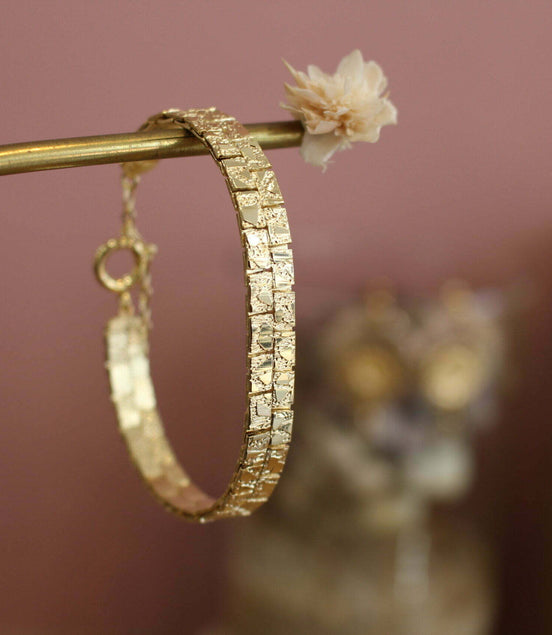 bracelet gourmette femme doré empreinte kassiopeia