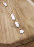 collier de mariée en laiton doré et perle d'eau douce