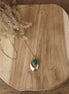 sautoir origine en laiton doré et perle de turquoise, bijou pour femme