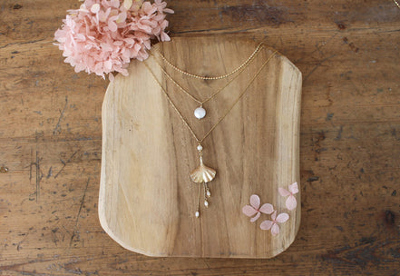 collier de dos, bijou de mariée en laiton doré à l'or 24 carats et perles d'eau douce