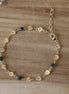 bracelet pour femme en laiton doré à l'or 24 carats et ornés de perles en séraphanite