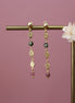 boucles d'oreilles pour femme en laiton doré et perles de tourmaline