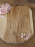 collier en laiton doré et perles de turquoise