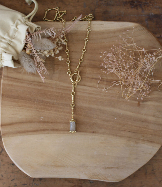 collier dorée bijou femme labradorite