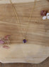 bijou femme collier double rang dorée améthyste
