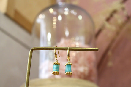 boucles d'oreilles amazonite bijou femme