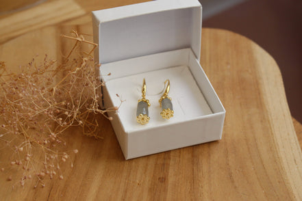 Boucles d'oreilles MAGIC labradorite