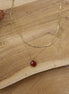 collier double rang doré pendentif doré cornaline