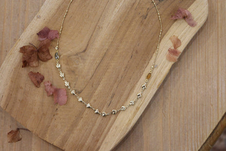 collier amoureuse chaine coeur et tourmalines