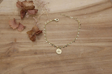 bracelet signe astro doré