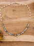 Idée cadeau bijou femme collier doré pierre naturelle jaspe africain