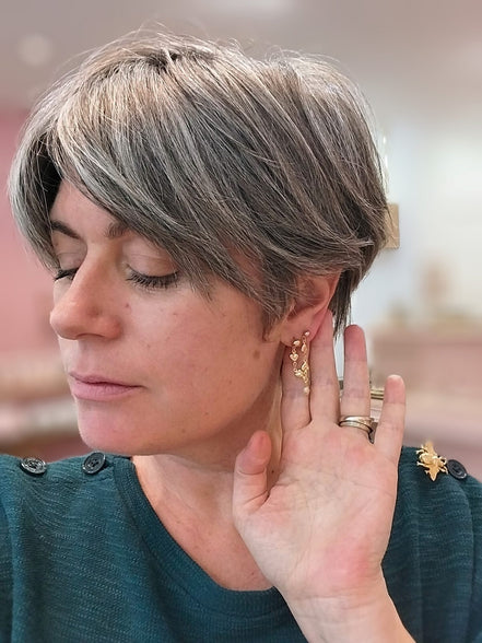Mono boucle AMOUREUSE - pierre au choix -