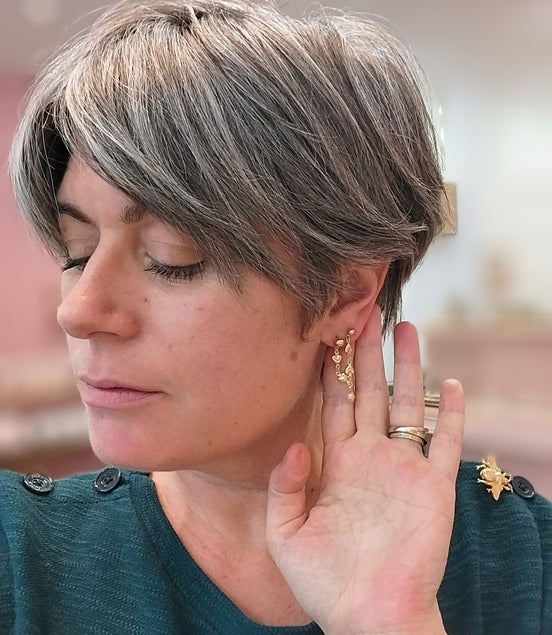 Mono boucle AMOUREUSE - pierre au choix -