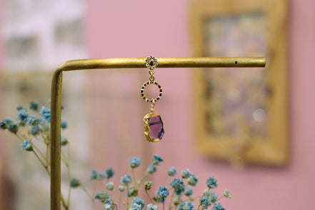 Mono boucle bijou femme idée cadeau améthyste