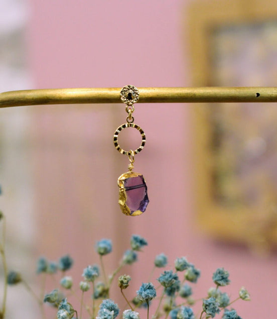 Mono boucle bijou femme idée cadeau améthyste