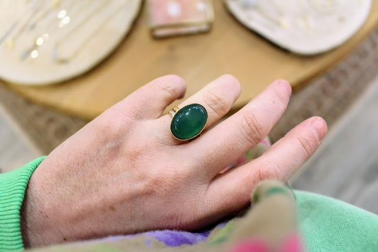 Bague REVERIE agate verte