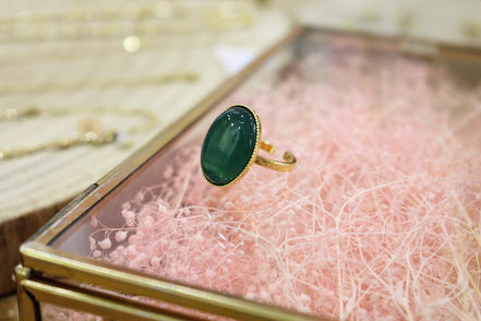 Bague REVERIE agate verte