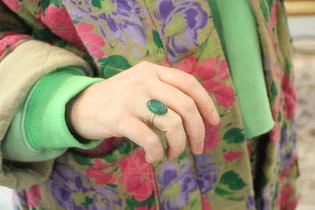 Bague REVERIE agate verte