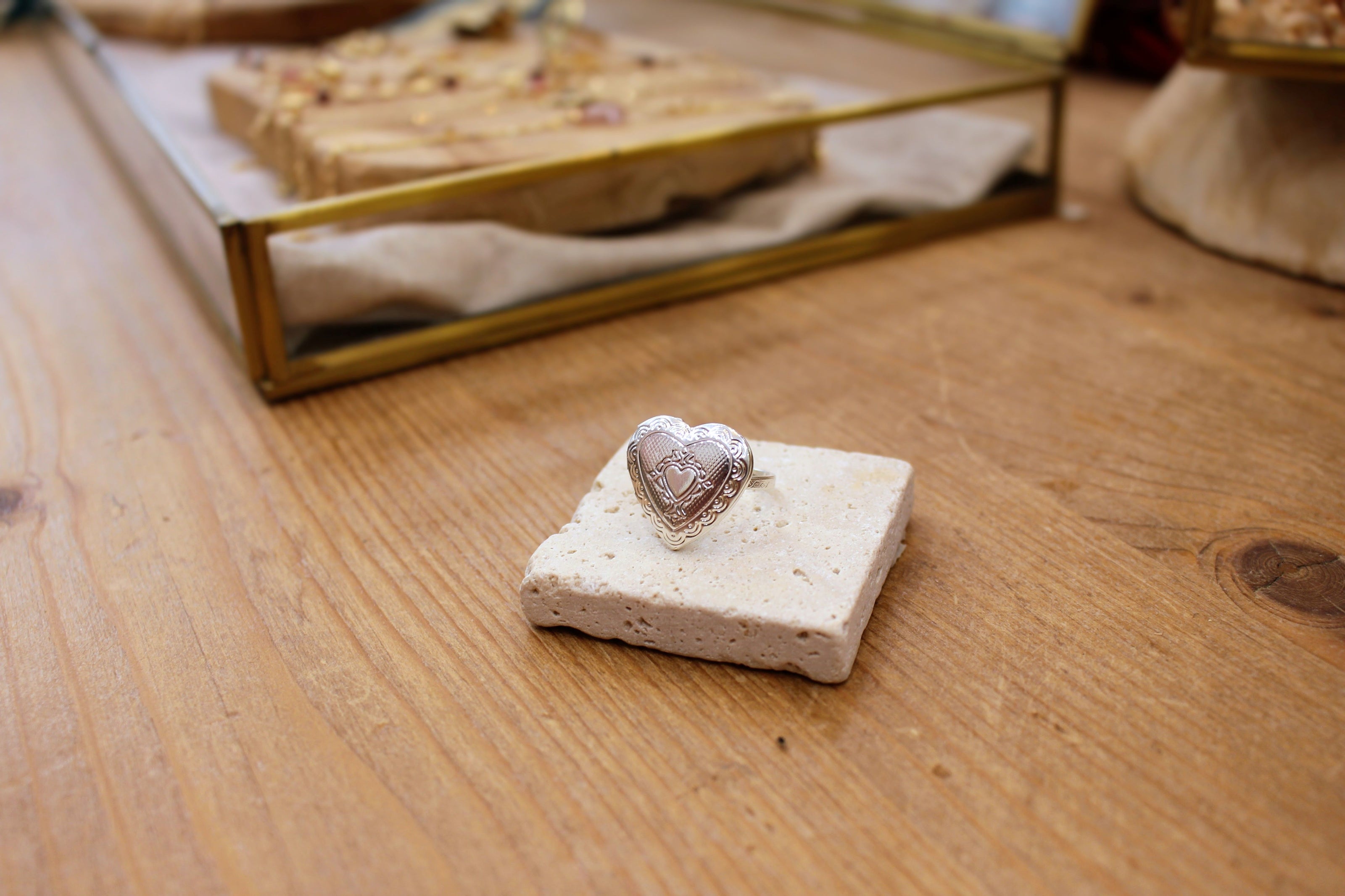 Bague médaillon Coeur
