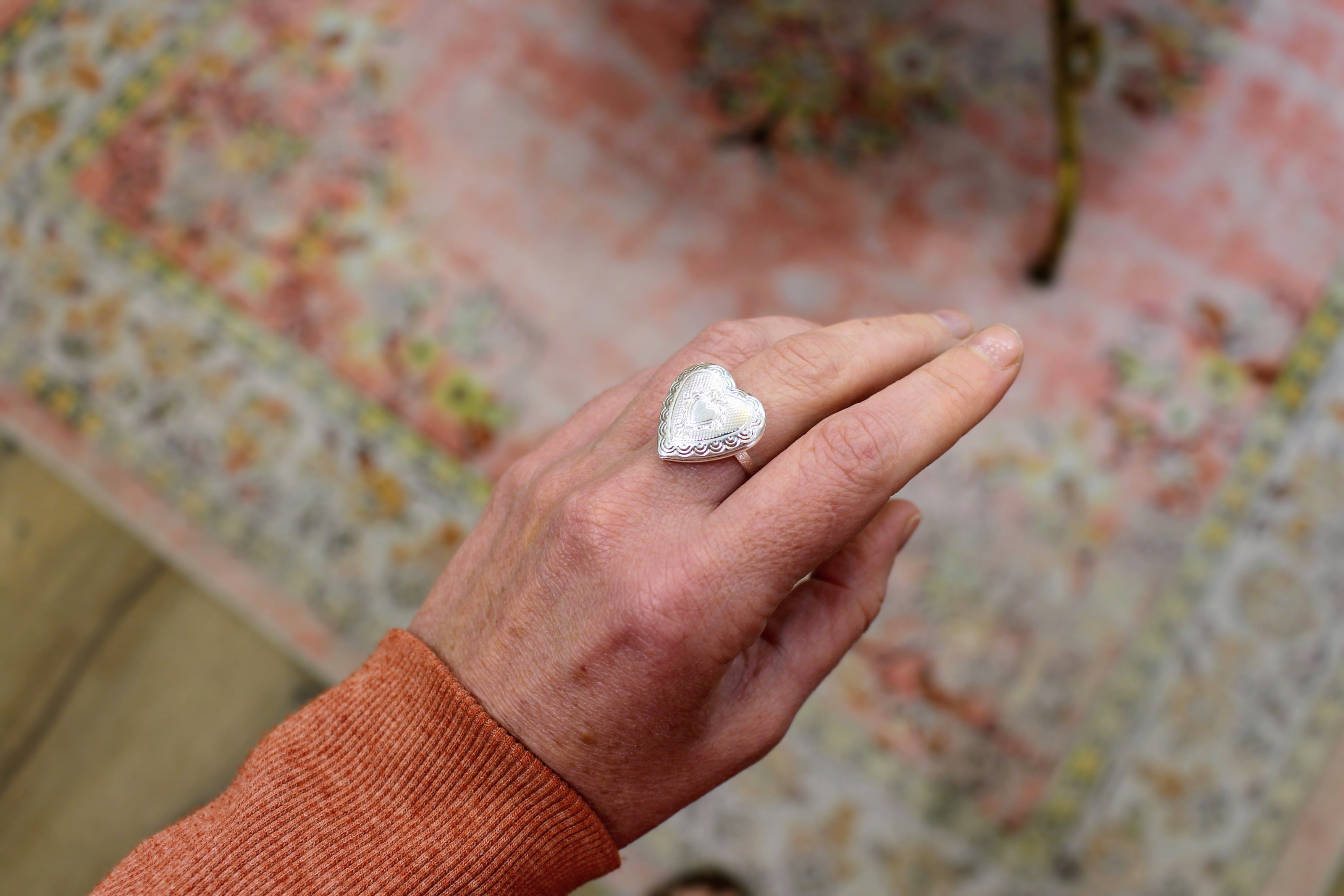 Bague médaillon Coeur