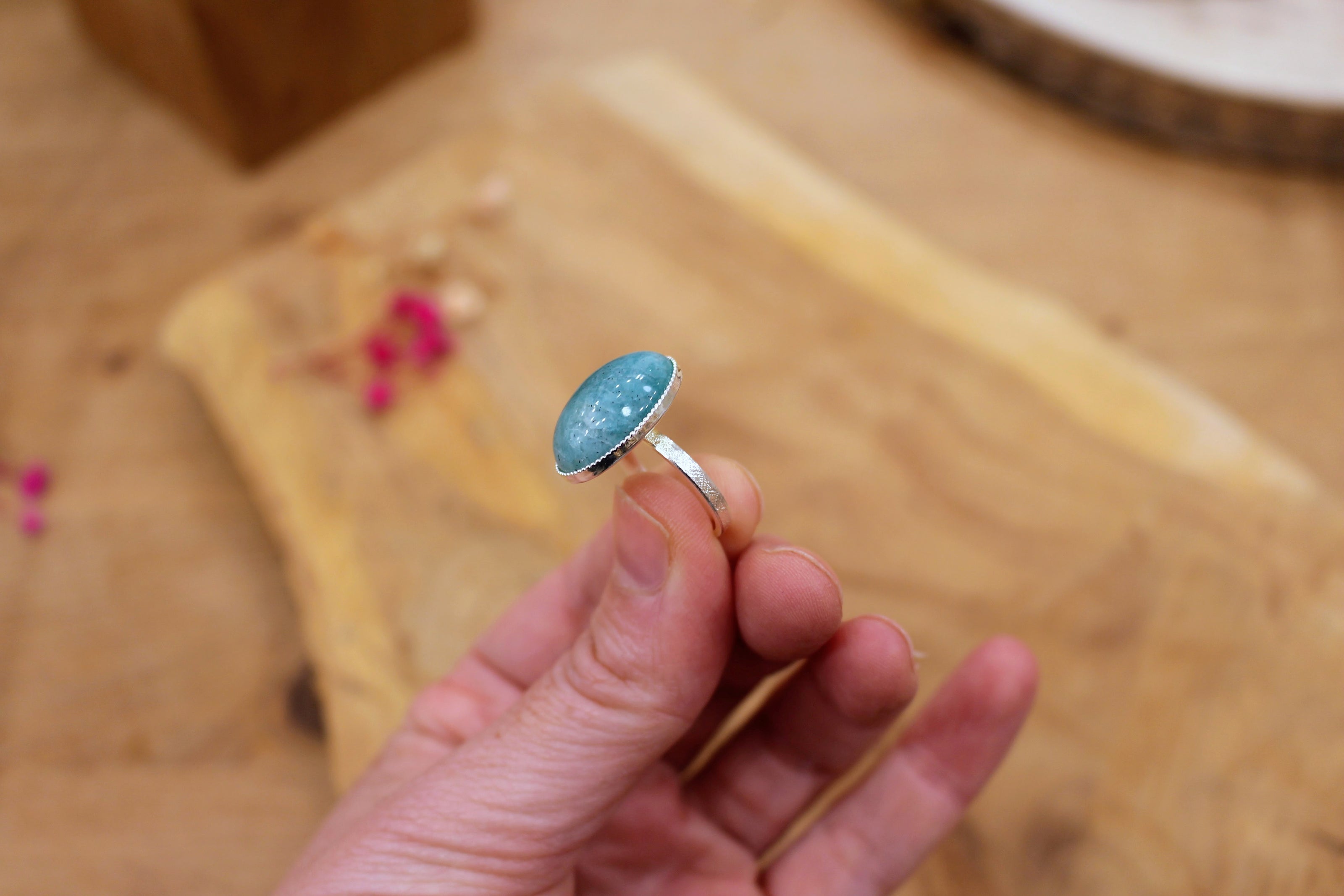Bague REVERIE argenté - amazonite