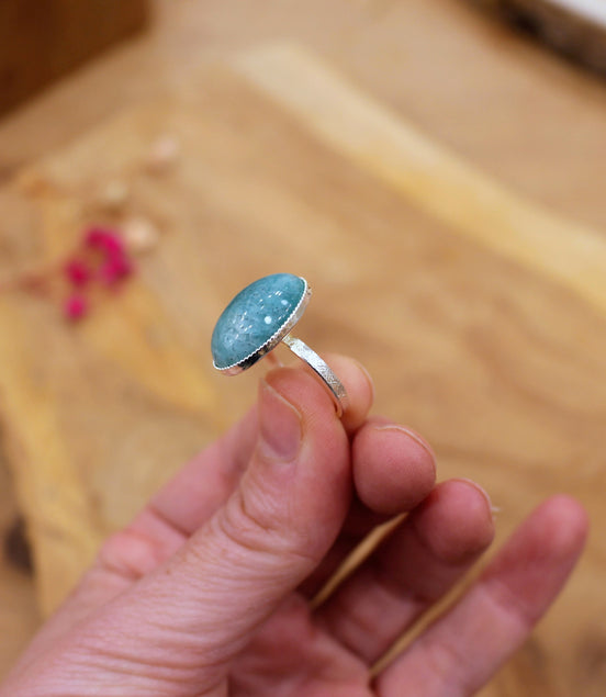 Bague REVERIE argenté - amazonite