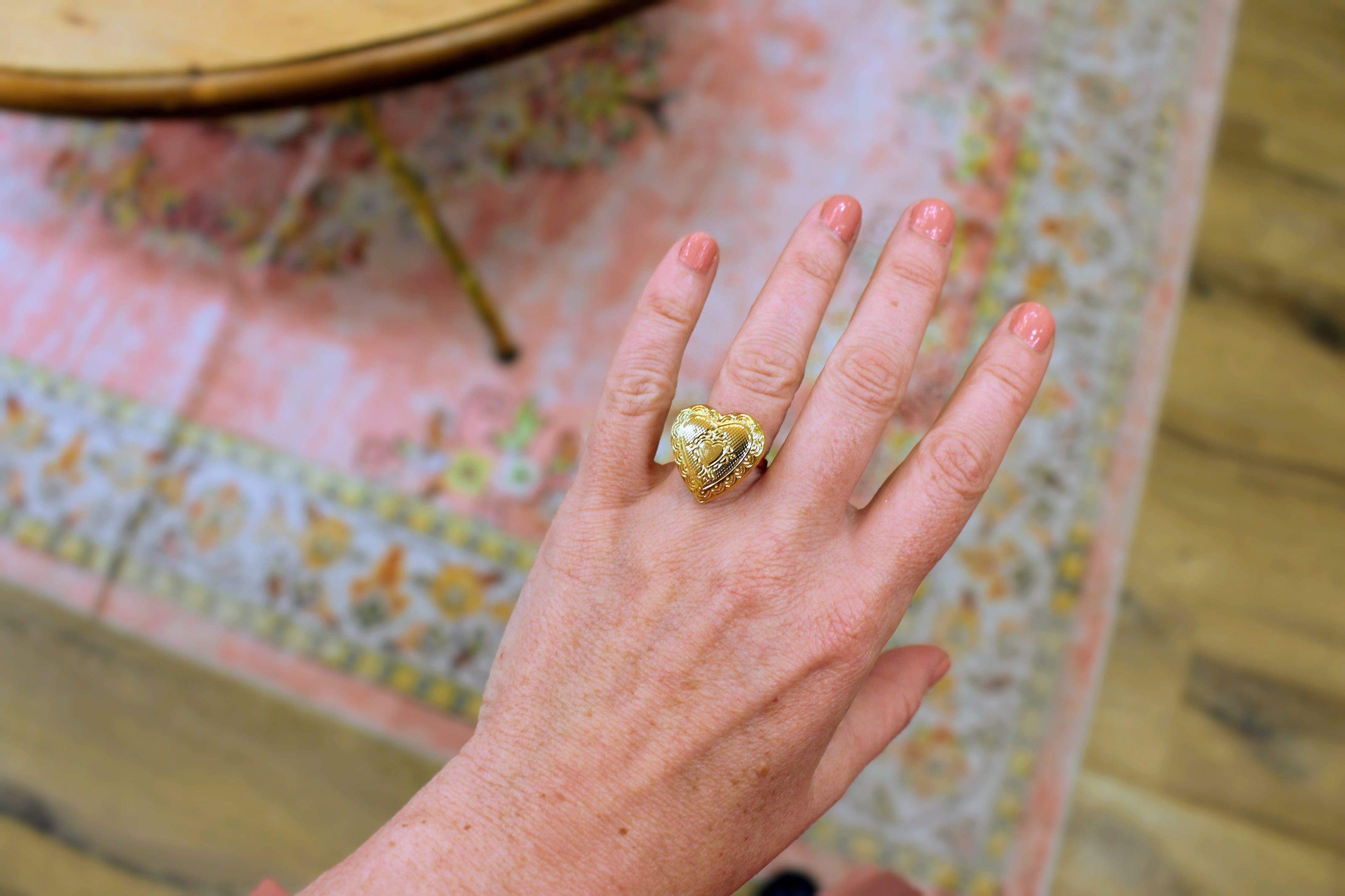 Bague médaillon Coeur